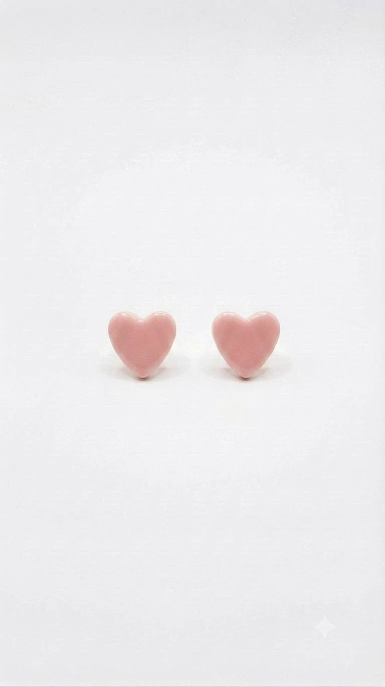 Pink Heart Earring