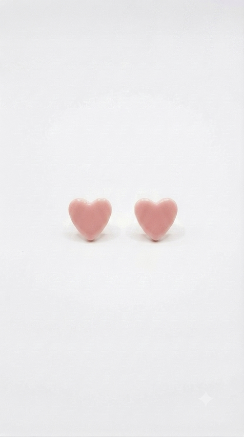 Pink Heart Earring