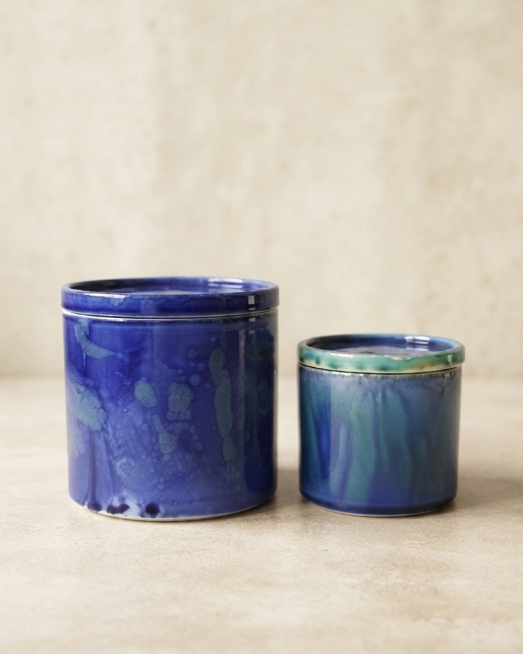 Jar with Blue Lid