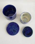 Jar with Blue Lid