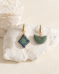 Asymmetrical Bluish Watermelon Earring