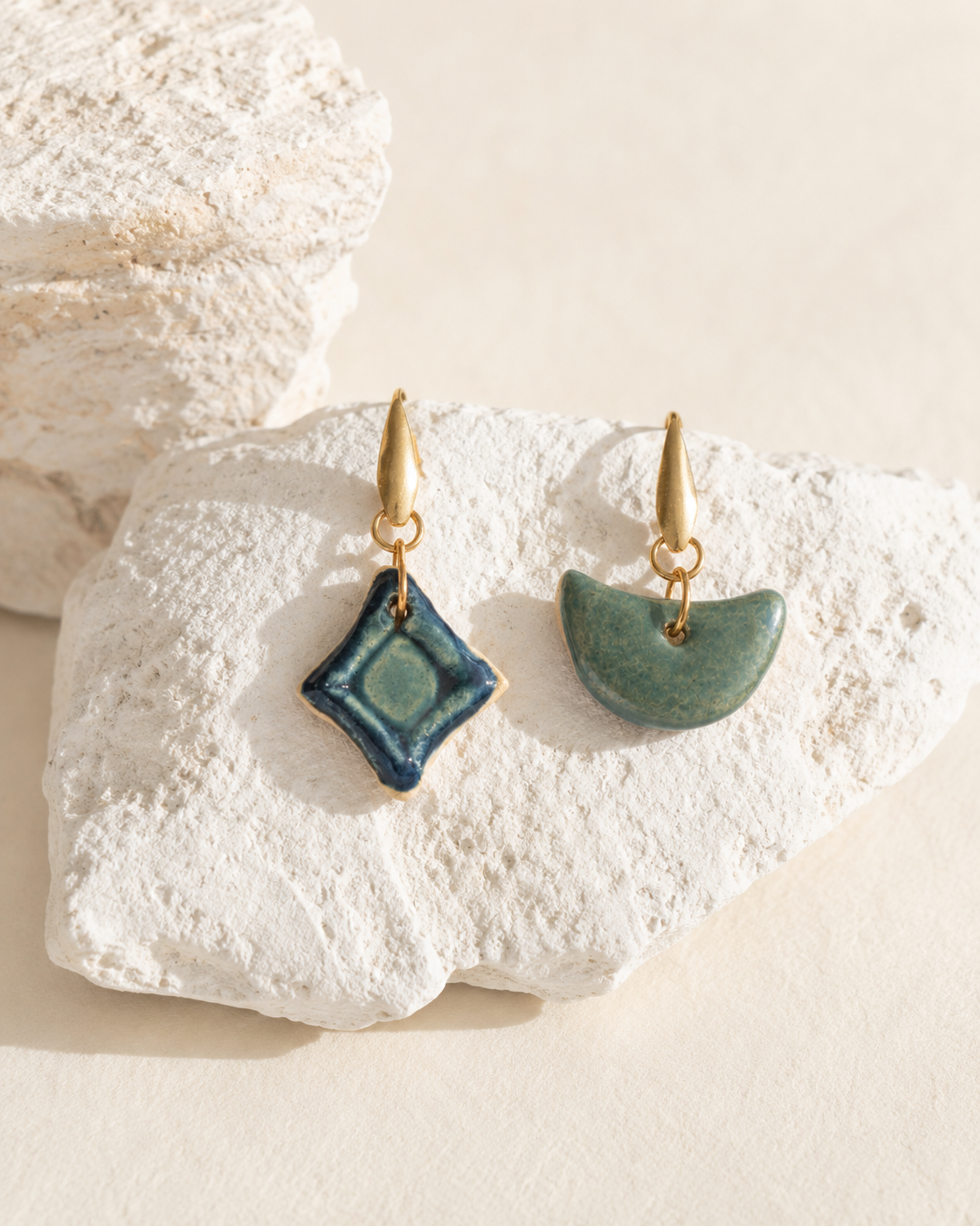 Asymmetrical Bluish Watermelon Earring