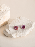 Hexagon Purple Earring