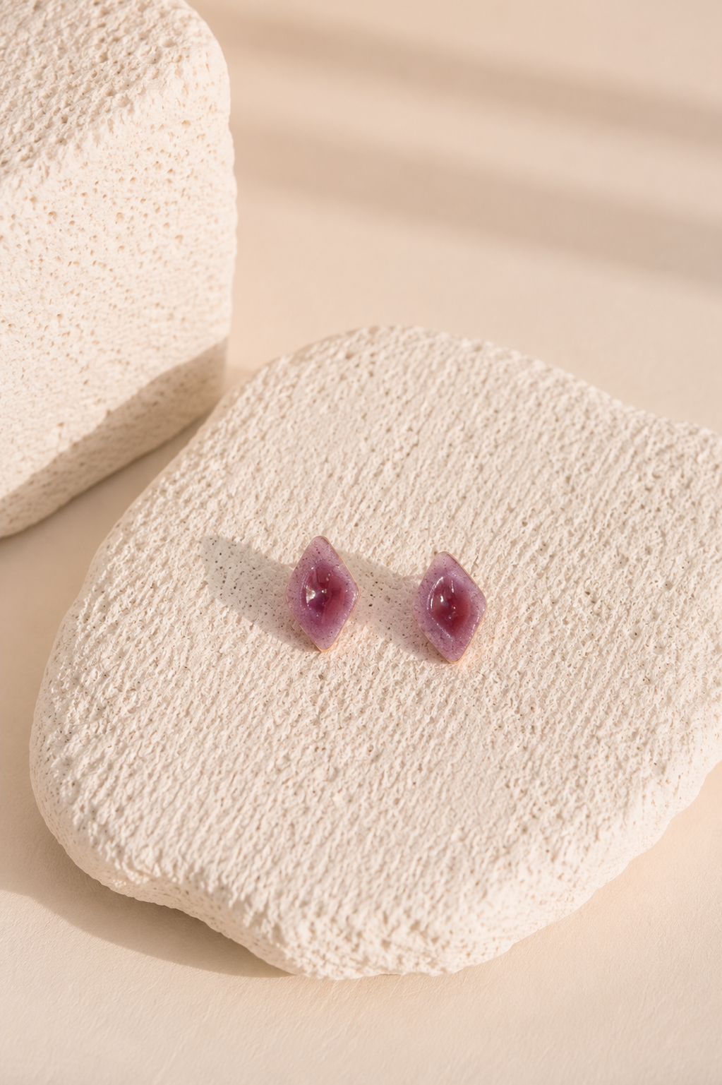 Purple Lozenge Earring