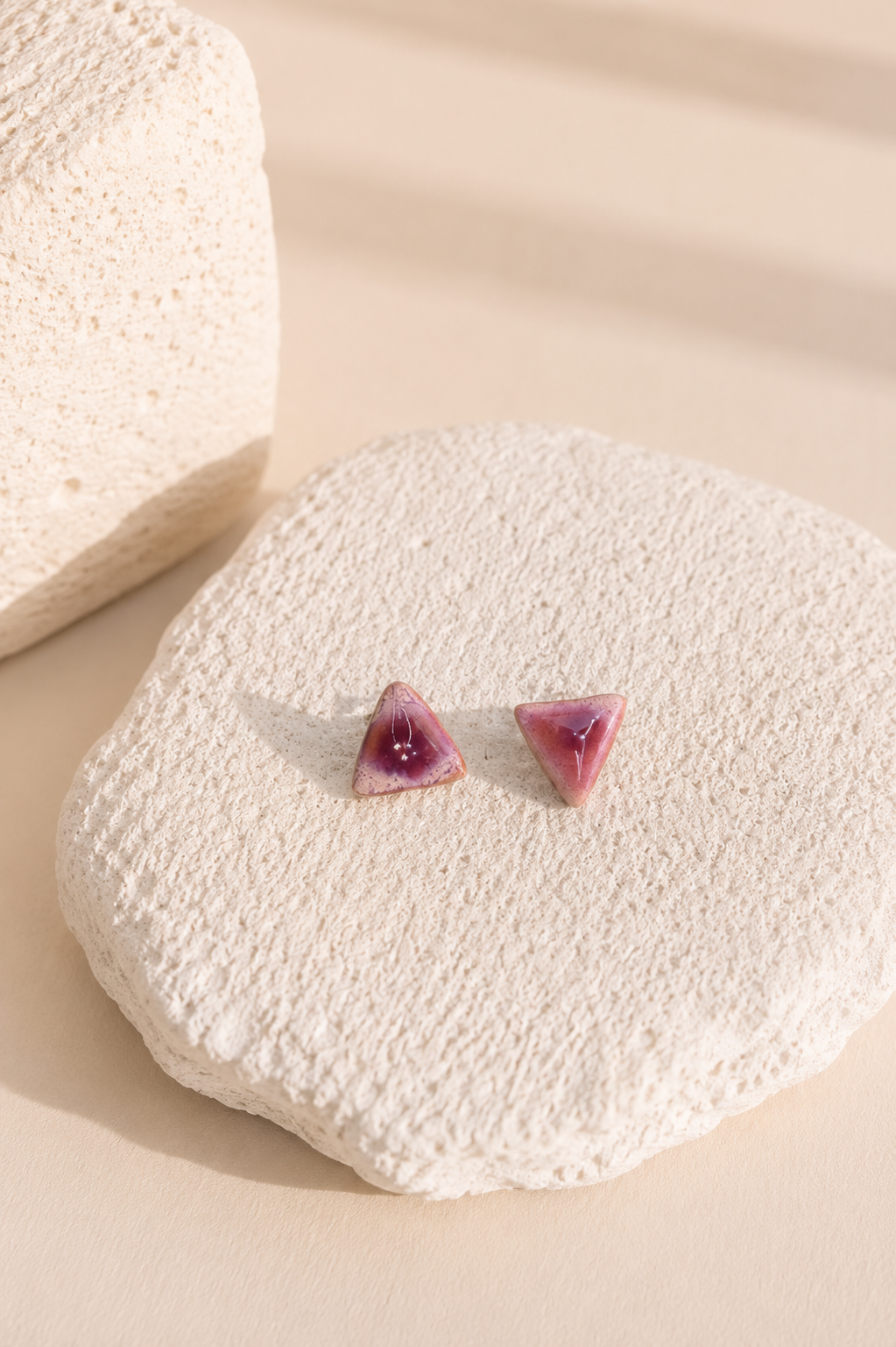 Triangle Purple Earring