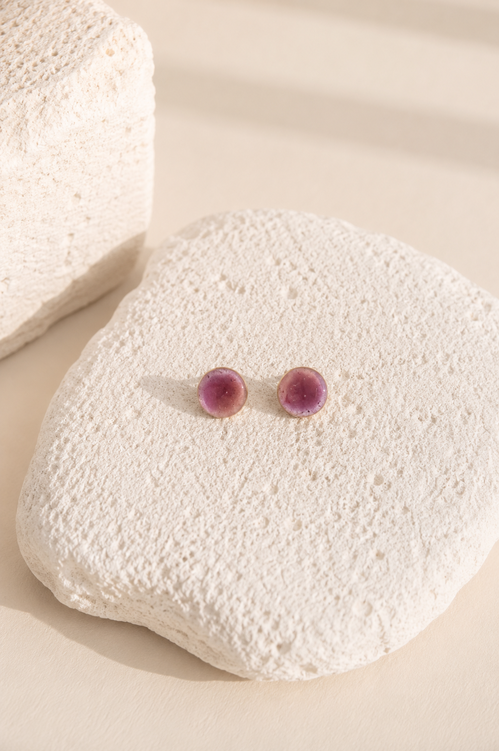 Purple Hoop Earrings