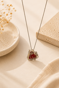 Necklace with Scarlet Heart Pendant