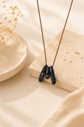 Blue-tinged 3-Bar Pendant Necklace
