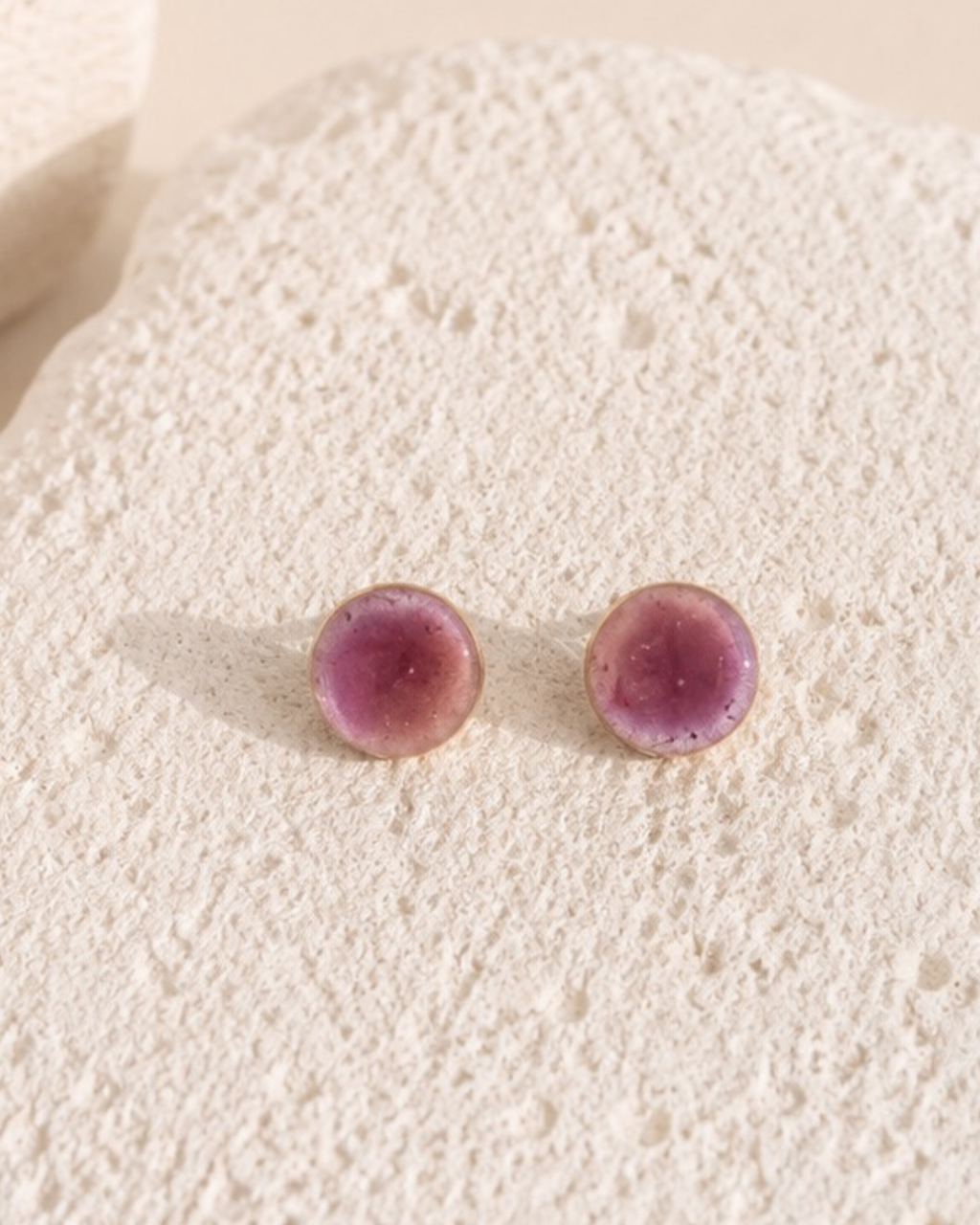 Purple Hoop Earrings