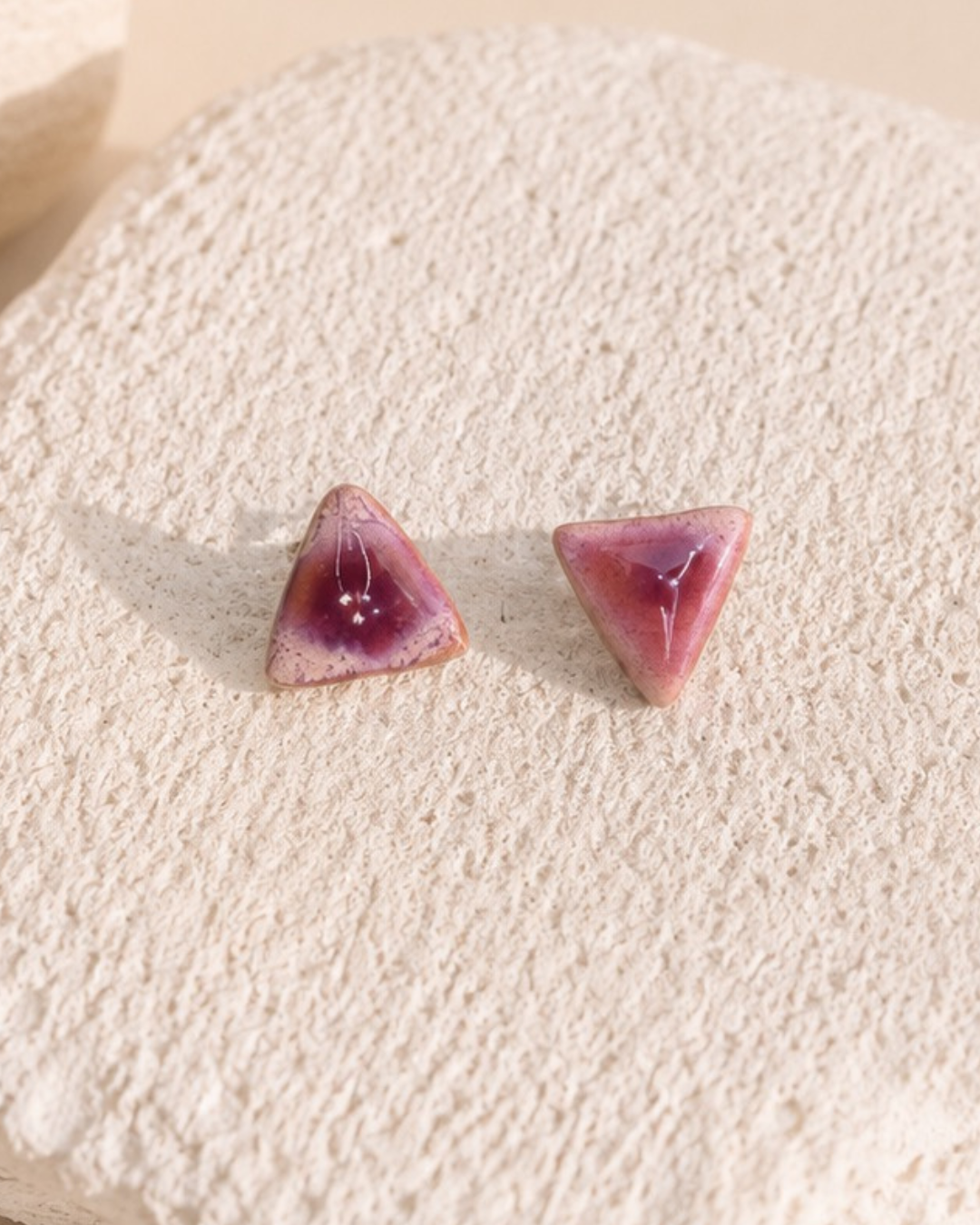 Triangle Purple Earring