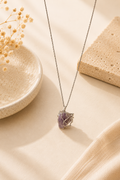 Purple Heart Pendant Necklace