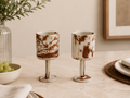 Marble Footed Glass